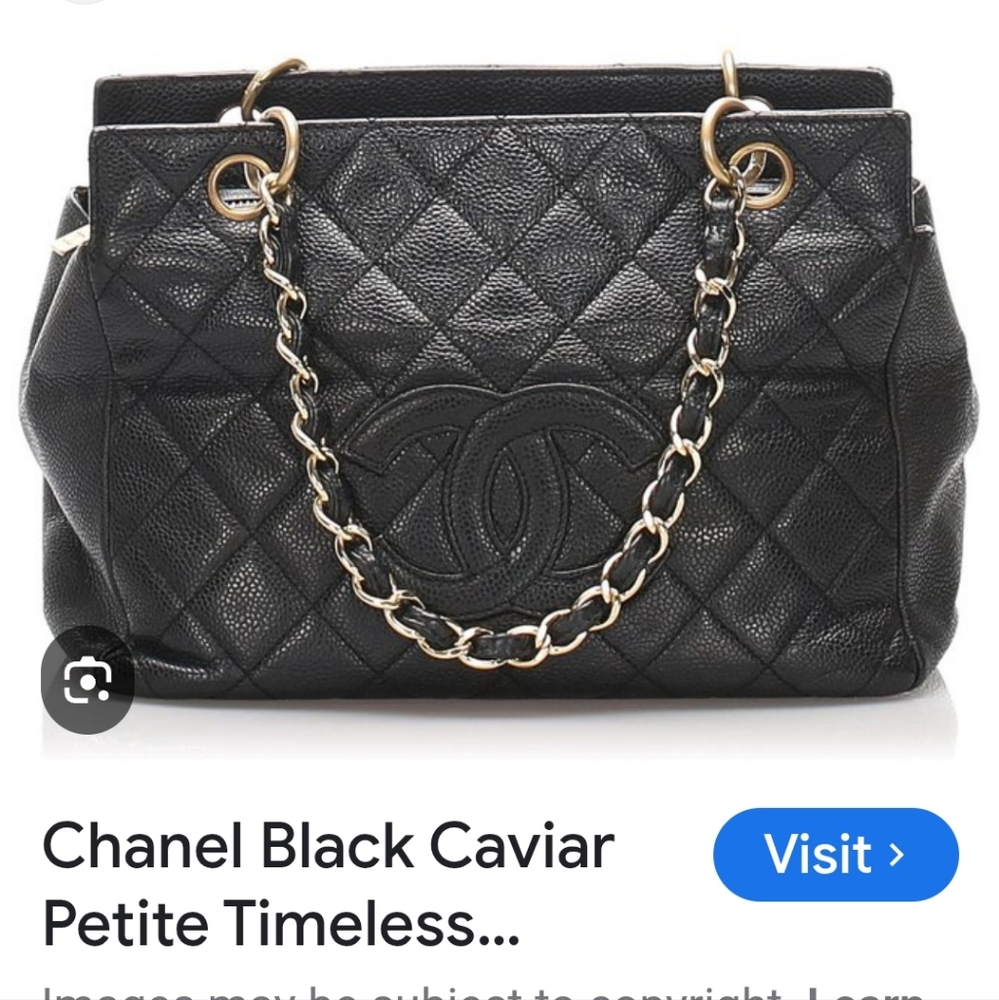 Chanel Black  Petite Quilted Leather Chain Shoulder Bag - Picture 3 of 12